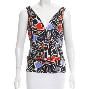 DVF Sleveless Vail Silk Crop Top